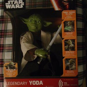 STAR WARS, LEGENDARY YODA, VOICE/ANIMATED ACTION/INTERACTIVE FIGURE. BATTERY OPR